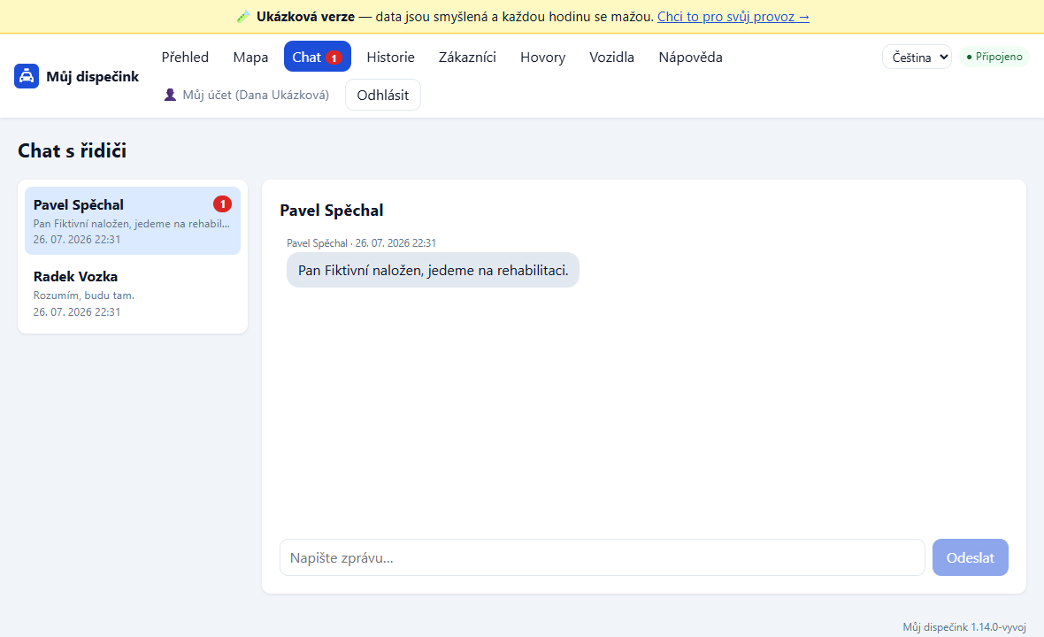 Chat s řidiči